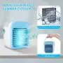 Portable Air Conditioner, Personal Air Cooler, Rechargeable 3-in-1 Air Conditioner Fan with 3 Speeds, 7 Colors LED Night, Desktop Humidifier Misting Fan with Handle for Home, Dorm, Bedroom, Office Portable Air Conditioner, Personal Air Cooler, Rechargeable 3-in-1 Air Conditioner Fan with 3 Speeds, 7 Colors LED Night, Desktop Humidifier Misting Fan with Handle for Home, Dorm, Bedroom, Office