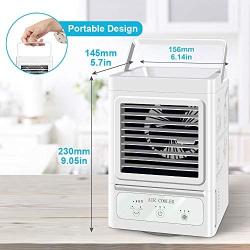 Personal Air Cooler,Rechargeable Battery Operated 60°&120° Auto Oscillation,Portable Air Conditioner Fan with 3 Wind Speeds & 3 Refrigeration,Ultra Quite Ice Cooler Fan for Home Bedroom Office Outdoor