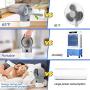 Portable Air Conditioner Fan, Zttopo Personal Mini Evaporative Air Cooler with 7 Colors Night Light, 3 Speeds, Super Quiet Desk Fan Mini Air Cooler for Small Room Bedroom Home Office