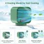 YONHAN Portable Air Conditioner Air Cooler Rechargeable 2000mAh Evaporative Cooling fan with 3 Speeds, Mini AC Personal 100% Leakproof Design for Home Office, Car, Camping Tent, etc.