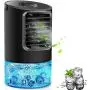 Portable Air Conditioner Fan, KUUOTE Mini Evaporative Cooler, Personal Space Air Cooler Quiet Desk Fan Humidifier Misting Fan for Small Room Bedroom Home Office (Cylinder-Black) Portable Air Conditioner Fan, KUUOTE Mini Evaporative Cooler, Personal Space Air Cooler Quiet Desk Fan Humidifier Misting Fan for Small Room Bedroom Home Office (Cylinder-Black)