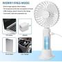 Handheld Fan Portable Held Fan, USB Rechargeable Mini Desk Fan 3 Speed Adjustable, Small Portable Fan for Car Travel Outdoor Camping Office