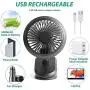 2021 Newest-USB Rechargeable Desk Fan,5000mAh;3 Speeds;360° Rotation Clip-on Portable Cordless Mini Fans with for Cooling Working Sleeping,Quiet Electric Fan for Personal Car Stroller Office (Black) 2021 Newest-USB Rechargeable Desk Fan,5000mAh;3 Speeds;360° Rotation Clip-on Portable Cordless Mini Fans with for Cooling Working Sleeping,Quiet Electric Fan for Personal Car Stroller Office (Black)