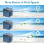 Tongtai Mini Air Conditioner,Portable Small Air Conditioners Fan Portable AC with 3 Wind Speeds&7 Colourful Light&Humidify,Personal Desktop Air Cooler for Office Home Room