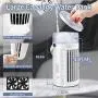 Portable Air Quiet Fan, Personal Mini Evaporative Cooler Fan with 8 Colors LED Light, 2 Fans and 3 Speeds, Small Desktop Cooling Humidifier Fan for Bedroom, Outdoor... Portable Air Quiet Fan, Personal Mini Evaporative Cooler Fan with 8 Colors LED Light, 2 Fans and 3 Speeds, Small Desktop Cooling Humidifier Fan for Bedroom, Outdoor...