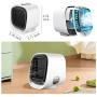 Personal Air Conditioner, Portable Air Conditioner Fan for Small Room Portable Air Cooler with 3 Speeds USB Small Desk Air Conditioner 3 in 1 Cooling Fan Humidifier Mini Air Conditioner for Home Office Room (white-2)