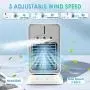 YiimDaifun Portable Air Conditioner, 2000mAh Rechargeable Atomization Fan (Timeable 2-4H), 90° Oscillation Cool Breeze Air Conditioner, Personal Space Cooler for Rooms, Offices, Campers, Indoor YiimDaifun Portable Air Conditioner, 2000mAh Rechargeable Atomization Fan (Timeable 2-4H), 90° Oscillation Cool Breeze Air Conditioner, Personal Space Cooler for Rooms, Offices, Campers, Indoor