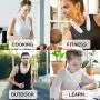 Portable Neck Fan, 2400mAh Battery Powered Fan, 360° Free Rotation Cooling Fan, Hands Free Bladeless Fans, 3 Speeds 70 Air Outlet Wearable Sports Rechargeable Fan Portable Neck Fan, 2400mAh Battery Powered Fan, 360° Free Rotation Cooling Fan, Hands Free Bladeless Fans, 3 Speeds 70 Air Outlet Wearable Sports Rechargeable Fan