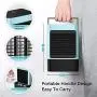 MOVTIP Portable Air Conditioner Fan, Personal Space Air Cooler Mini Evaporative Cooler Quiet Desk Fan, Humidifier Misting Fan for Home Office Bedroom, Blue MOVTIP Portable Air Conditioner Fan, Personal Space Air Cooler Mini Evaporative Cooler Quiet Desk Fan, Humidifier Misting Fan for Home Office Bedroom, Blue