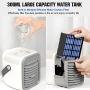 Portable Air Conditioner | HLTJAN Rechargeable Evaporative Air Cooler with Humidifier & Air Purifier & 7 Color Night Light l Persona Mini Air Conditioner Desk Fan for Home Office Bedroom