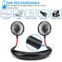 MZTDYTL Portable Fan, Hand Free Mini USB Small Personal Fan with Rechargeable Bettery Operated Neck Fan with 3 Speed Color Changing LED 360°Free Rotation for Sports,Office,Outdoor,Travel,Home MZTDYTL Portable Fan, Hand Free Mini USB Small Personal Fan with Rechargeable Bettery Operated Neck Fan with 3 Speed Color Changing LED 360°Free Rotation for Sports,Office,Outdoor,Travel,Home
