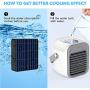 Portable Air Conditioner, Evaporative Air Cooler ,Personal Air Cooler with 3 Speeds 7 Colors, Mini Quiet Cordless Personal Air Cooler with Handle for Bedroom, Office, Dorm, Car,Camping
