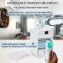 Portable Air Conditioner Fan with 120° Auto Oscillating, Aliopis Personal Air Cooler Fan Mini Evaporative Desk Fan USB Small, 3 Wind Speeds, Temperature Display, Quiet for Home Office