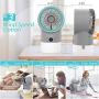 Portable Air Conditioner Fan, Personal Mini AC Evaporative Air Cooler Super Quiet, Desk Fan Air Cooler with 7 Colors LED Light 3 Speeds, Air Circulator Humidifier Misting Fan For Bedroom Cool Air