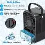 Portable Air Conditioner Fan, Mini Personal Air Cooler, Evaporative Ice Cooling Fan with 3 Speeds 7 Colors, Super Quiet Desktop Small Humidifier Misting Fan for Room, Bedroom, Office Portable Air Conditioner Fan, Mini Personal Air Cooler, Evaporative Ice Cooling Fan with 3 Speeds 7 Colors, Super Quiet Desktop Small Humidifier Misting Fan for Room, Bedroom, Office