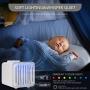 Portable Air Conditioner Fan Personal Air Conditioner Mini Air Cooler with 2 Ice Crystal Boxes Portable Air Conditioner with 3 Speed Adjustable Personal Air Cooler Fan with LED light for Home, Bedroom, Room, Office, Dorm, Car