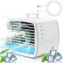 Portable Air Conditioner Fan,Personal Evaporative Air Cooler,Quiet USB Mini Desk Cooling Fan Air Humidifier Misting Fan-3 Speeds,7-Color LED Light,480ML Water Tank For Room Home Office Outdoor Camping Portable Air Conditioner Fan,Personal Evaporative Air Cooler,Quiet USB Mini Desk Cooling Fan Air Humidifier Misting Fan-3 Speeds,7-Color LED Light,480ML Water Tank For Room Home Office Outdoor Camping