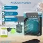 Portable Air Conditioner Fan,Personal Air Cooler Mini Quiet Evaporative with AC adapter ,Humidifier Misting Fan , 1/2/3 H Timer, 3 Speeds,60°Adjustment for Office, Home, Room,Dorm ,Outdoor- Black Portable Air Conditioner Fan,Personal Air Cooler Mini Quiet Evaporative with AC adapter ,Humidifier Misting Fan , 1/2/3 H Timer, 3 Speeds,60°Adjustment for Office, Home, Room,Dorm ,Outdoor- Black