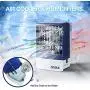 Evaporative Air Cooler,Personal Air Cooler with 4000mAh Battery & Remote,Portable Mini Air Cooler (Deep Blue)