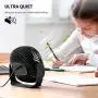 SmartDevil Small USB Desk Fan, 3 Speeds Portable Personal Desktop Table Fan with Pasteable Hook, Dual 360° Adjustment Mini Fan, Quiet Operation, for Home Office Car Outdoor Travel (Black) SmartDevil Small USB Desk Fan, 3 Speeds Portable Personal Desktop Table Fan with Pasteable Hook, Dual 360° Adjustment Mini Fan, Quiet Operation, for Home Office Car Outdoor Travel (Black)