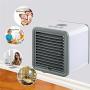 UNIKTREND Portable ac Personal Mini Air cooler and airconditioner Compact USB powered Small Air Conditioner for Desktop, Camping, Home Office, Small Room, Dog House - No Vent Personal USB AC, Portable Cooling Fan Chilly Breeze for Kids or Adults Home, Sch