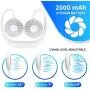 USB Rechargeable Portable Wearable Fan,Neck Fan, Hand Free Personal Fan, 360 Degree Adjustable Necklace Mini Fan for office Travel Outdoors-White USB Rechargeable Portable Wearable Fan,Neck Fan, Hand Free Personal Fan, 360 Degree Adjustable Necklace Mini Fan for office Travel Outdoors-White