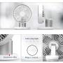 USB Table Fans Oscillation Desktop Fan 3 Speed 60° Oscillating Quiet Small Desk Fan Summer Cooling Fan for Bedroom Office Home Camping