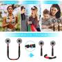 YND Portable Neck Fan Removable Neckband Fan 4000mAh Hand Free Mini Personal Fan with Dual Wind Head LCD Display USB Handheld Fan with 3 Level Air Flow for Outdoor Travel Sport(Black Red)