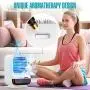 Zeriyu Portable Air Conditioner, Rechargeable Evaporative Air Conditioner Fan with 3 Speeds and 3 modes humidification function, Cordless Personal Air Cooler with night light for Home