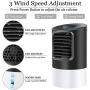 Portable Air Conditioner Fan, 2021NEW Personal Air Conditioner with 7 Colors Light, Quiet Mini Air Conditioner Portable, 3 Speeds Desk Air Conditioner, Personal Mini AC Unit, Misting Personal AC