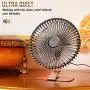 OPOLAR 6 USB Desk Fan, More Quiet and Powerful, Small Office Desktop Table Fan, Mini Room Air Circulator, Personal Portable Fan, 4 Speeds, 90° Tilt Angle, 5 ft Cord, Bronze Base, 2021 Model