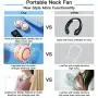 HLNIAO Portable Neck Fan, Bladeless Hanging Neck Fan, USB Rechargeable Personal Mini Fan, Neck cooler with 3 Speed Wind for Women and Men, Fashion Neck Air Conditioner for Sports Outdoor Indoor Pink HLNIAO Portable Neck Fan, Bladeless Hanging Neck Fan, USB Rechargeable Personal Mini Fan, Neck cooler with 3 Speed Wind for Women and Men, Fashion Neck Air Conditioner for Sports Outdoor Indoor Pink