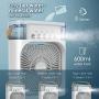NTMY Portable Air Conditioner Fan, Mini Evaporative Air Cooler with 7 Colors LED Light, 1/2/3 H Timer, 3 Wind Speeds and 3 Spray Modes for Office, Home, Dorm, Travel(White)