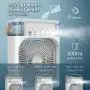 NTMY Portable Air Conditioner Fan, Mini Evaporative Air Cooler with 7 Colors LED Light, 1/2/3 H Timer, 3 Wind Speeds and 3 Spray Modes for Office, Home, Dorm, Travel(White)
