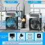 Portable Air Conditioner Fan, Personal Mini Small Evaporative Air Cooler Desktop Cool Mist Humidifier with 7 Colors LED Light, 1/2/3 H Timer, 3 Speeds & 3 Spray Modes for Room Office Home Travel