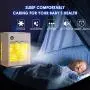 Portable Air Cooler, Portable Air Conditioner Desktop Fan Personal Mini Evaporative Air Cooler with LED Display,Night Lights & Water Tank,Super Quiet Auto Rotation Cool Mist for Bedroom Office Outdoor