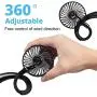 Neck Fan Wearable Personal Fans - 3 Speed Small Portable Fan with 7 LED Lights, Mini USB Neck Fans Portable Rechargeable, 360° Cooling Battery Operated Neck Fan for Sport Outdoor Table Office Black Neck Fan Wearable Personal Fans - 3 Speed Small Portable Fan with 7 LED Lights, Mini USB Neck Fans Portable Rechargeable, 360° Cooling Battery Operated Neck Fan for Sport Outdoor Table Office Black