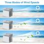 Tongtai Mini Air Conditioner,Portable Small Air Conditioners Fan Portable AC with 3 Wind Speeds&7 Colourful Light&Humidify,Personal Air Conditioner for Home Room Office