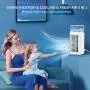 Portable Air Conditioner Fan, Personal Air Cooler, Evaporative Mini Cooler Desk Fans with 400ML Water Tank and 3 Wind Speeds, with Handle, USB Powered, with Atmosphere Light , Desktop Cooling Fan for Room, Home, Office