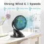 Clip on Fan, OCDAY Mini Portable Fan, Small Desk Fan Stroller Fan with 3 Speeds 360°Rotation, USB/ Battery Operated Fan, Rechargeable Bed Fan, Quiet Personal Fan for Gym Office Kitchen Car Camping Clip on Fan, OCDAY Mini Portable Fan, Small Desk Fan Stroller Fan with 3 Speeds 360°Rotation, USB/ Battery Operated Fan, Rechargeable Bed Fan, Quiet Personal Fan for Gym Office Kitchen Car Camping