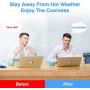 Tongtai Mini Air Conditioner,Portable Small Air Conditioners Fan Portable AC with 3 Wind Speeds&7 Colourful Light&Humidify,Personal Desktop Air Cooler for Office Home Room