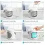 Portable Air Conditioner 4 in 1 Personal Air Cooler Fan with 4 Ice Tray USB Rechargeable Mini Quiet Evaporative Humidifier Fan with 7 LED Light Battery Operated 3-Speed Desktop Cooler for Home/Office