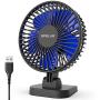 OPOLAR USB Desk Fan, Small but Mighty, Quiet Portable Fan for Desktop Office Table, 40° Adjustment for Better Cooling, 3 Speeds, 4.9 ft Cord