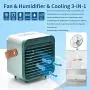 Portable Air Conditioner Rechargeable Evaporative Air Conditioner Fan Mini Air Conditioner Humidifier Atomizing Fan 3-in-1 With Leather Handle 3-Speed Adjustable Suitable for Office Home Camping and Outdoor Activities Portable Air Conditioner Rechargeable Evaporative Air Conditioner Fan Mini Air Conditioner Humidifier Atomizing Fan 3-in-1 With Leather Handle 3-Speed Adjustable Suitable for Office Home Camping and Outdoor Activities