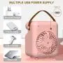Portable Air Conditioner Fan, CEENFFO Personal Air Cooler 3-in-1 Mini Conditioner 3 Wind Speed, 3 Colors Desktop Air Conditioner with Handle for Home/Office/Room/Outdoor