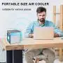 Portable Air Conditioner Fan - USB Powered Air Cooler Unit, Personal Space AC Fan with Humidifier and Purifier Function, 7 LED Lights, 3 Speeds for Home, Office, Bedroom, Camping and Car