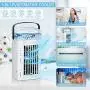 Portable Air Conditioner, Personal Mini Evaporative Conditioner Air Cooler with 3 Speeds, LED Lights, Desktop Quiet Cooling Fan Air Humidifier Misting Cooler for Room Home Office Portable Air Conditioner, Personal Mini Evaporative Conditioner Air Cooler with 3 Speeds, LED Lights, Desktop Quiet Cooling Fan Air Humidifier Misting Cooler for Room Home Office