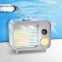 Portable Air Cooler, ZUUKOO Mobile Air Conditioner, Evaporative Cooler, Humidifier, USB Rechargeble Desk Fan With 5 Adjustable Speeds,300ml Water Tank, LED Night Light for Home,Office,Dorm,Camping