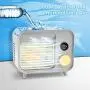 Portable Air Cooler, ZUUKOO Mobile Air Conditioner, Evaporative Cooler, Humidifier, USB Rechargeble Desk Fan With 5 Adjustable Speeds,300ml Water Tank, LED Night Light for Home,Office,Dorm,Camping