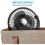 BESKAR USB Powered Clip on Fan, 6 Inch Portable Fan with Strong Airflow,3 Speeds Small Fan with Sturdy Clamp, Quiet Personal Desk Fan for Office Table Bedroom Kitchen